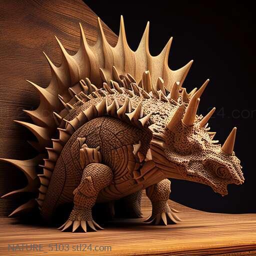 Природа и животные (Стегозавр 3, NATURE_5103) 3D модель для ЧПУ станка